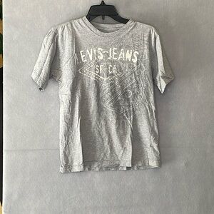LEVI'S Boys T-Shirt Medium 12/14 Gray Grey 100% Cotton EUC